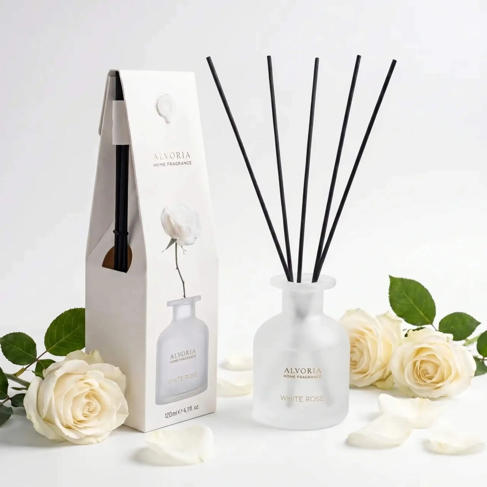 White Rose - Ambientador para el hogar Alvoria 120 ml